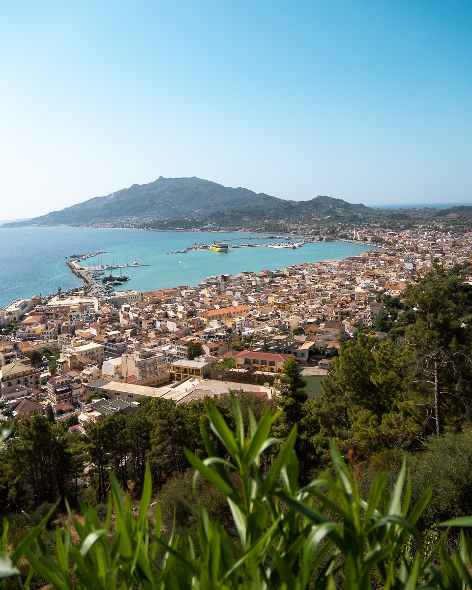 Ausblick auf Zakynthos Stadt