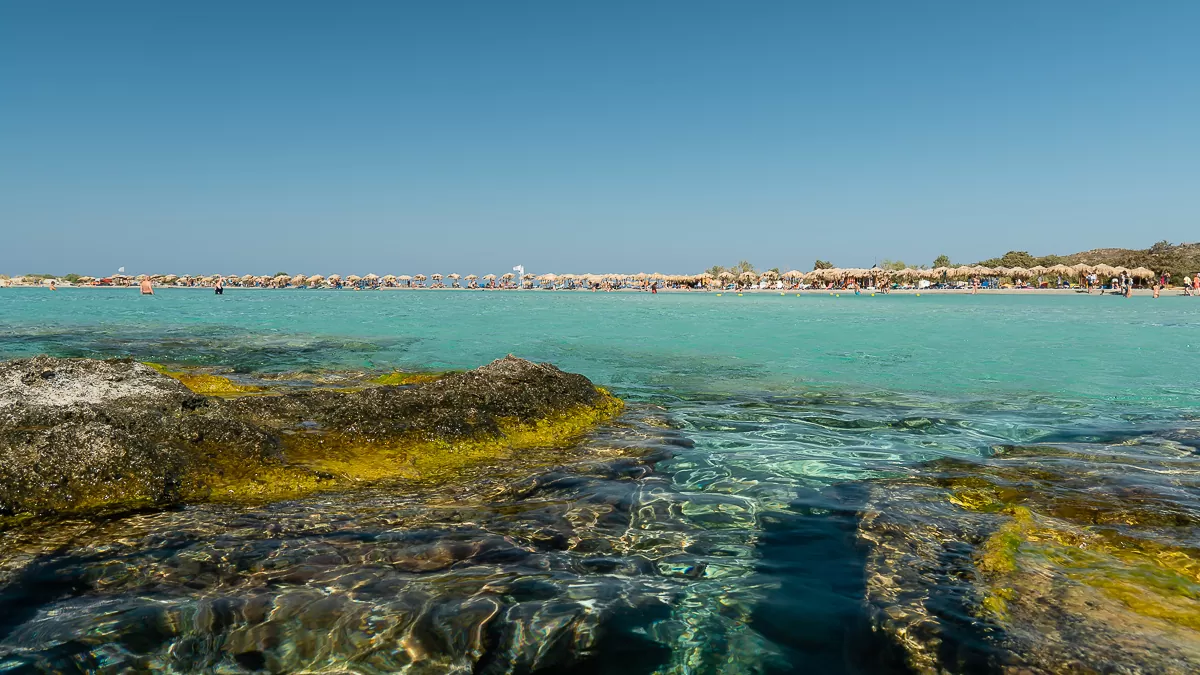 Südsee-Feeling auf Kreta: Strand von Elafonissi